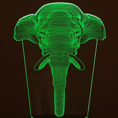 Plate for 3D Night light Elephant